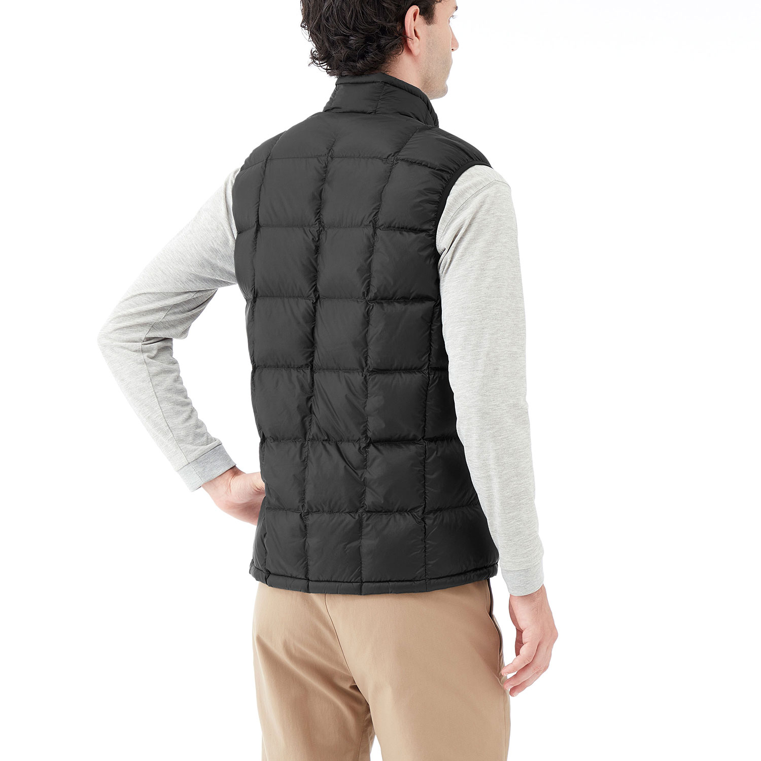 New winter down vest men's large size thermal vest middle-aged and elderly  wear thin vest down jacket liner
