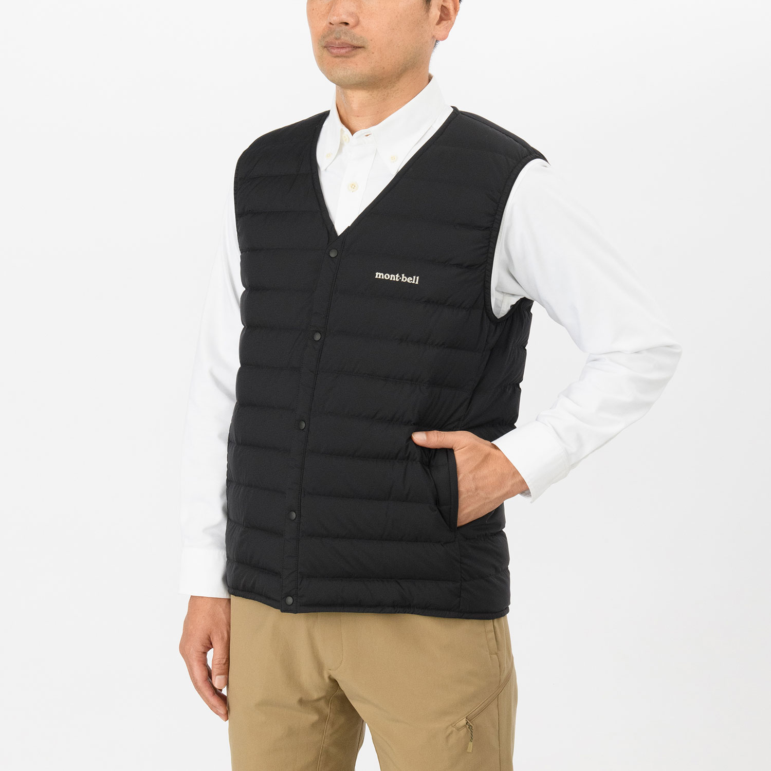 Superior Down V-Neck Vest Men's | Montbell Euro